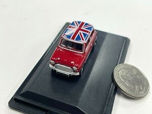 Austin Mini Cooper Red with Union Jack Roof Diecast car 1:76 OO Scale Oxford