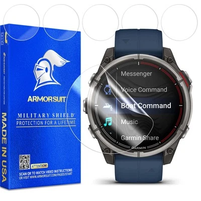 [6 Pack] ArmorSuit Screen Protector for Garmin Quatix 8 (47mm) Made in USA - Image 1 of 4
