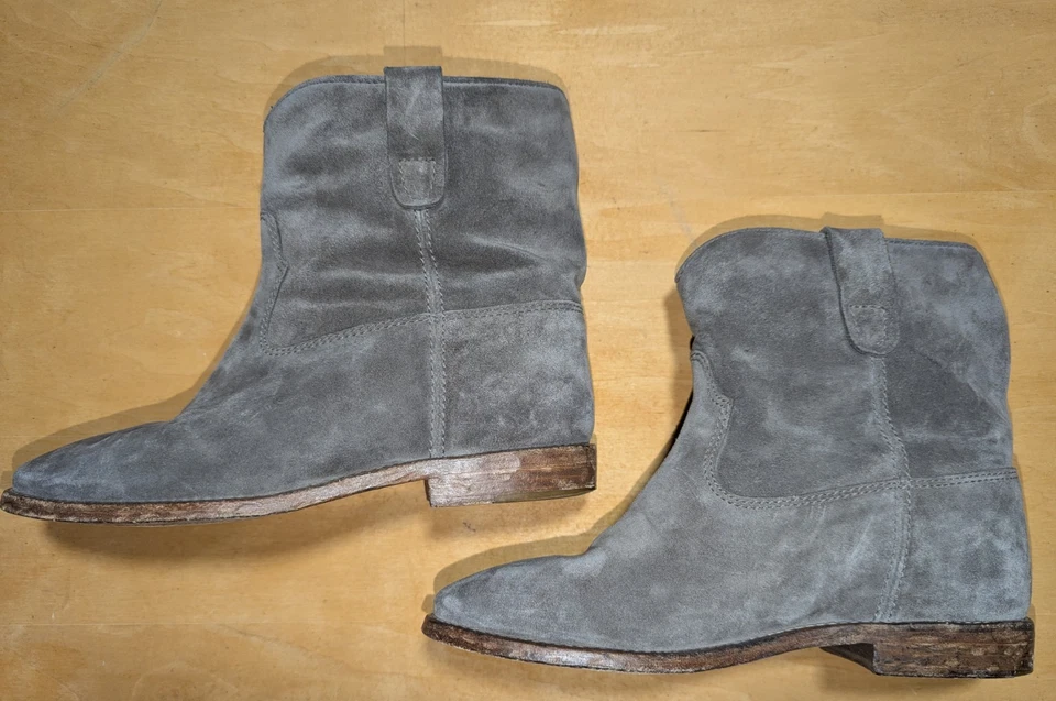 Ботинки на лодыжке Isabel Marant Etoile Crisi серые замшевые размер 38 скрытые на танкетке - Изображение 1 из 4