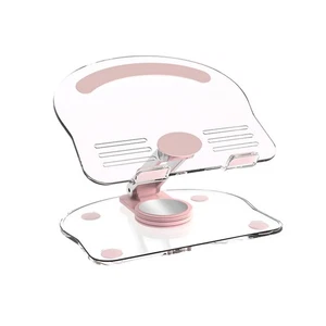 Acrylic Tablet Stand Desktop Foldable Holder 360° Rotation Base Clear Bracket J - Afbeelding 1 van 15