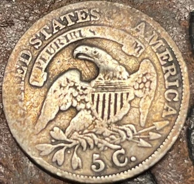 Moneda de plata histórica busto tapado de 1834 EE. UU. 🇺🇸 🪙 🔥  Foto 1 de 4