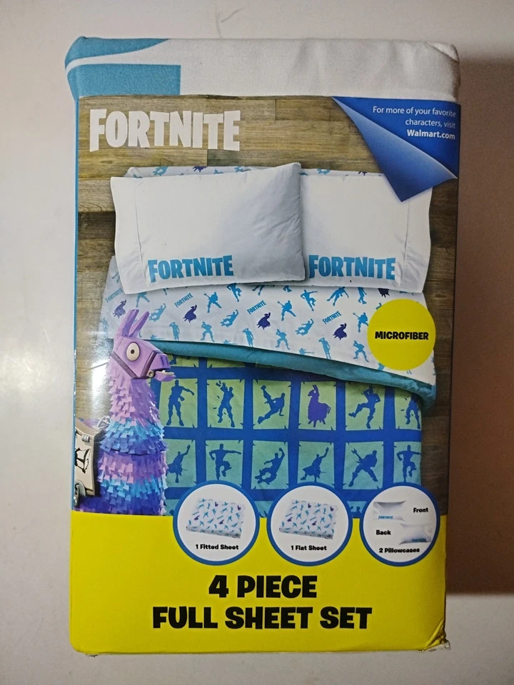 Fortnite Boogie Llama Ropa de Cama 4 Piezas Juego de Sábanas Tamaño Completo Niños/Niñas Juegos ¡Nuevo! Foto 1 de 3