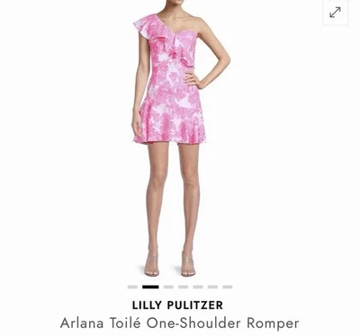 Nuevo Mameluco Lilly Pulitzer Arlana Toile, Palm Beach, Un Hombro, Talla 6 Foto 1 de 4