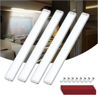 Barra 228 LED 12V 10W, 4 Pezzi 2000LM Barra Striscia Lampada Con Interruttore, 4 - Immagine 1 di 4