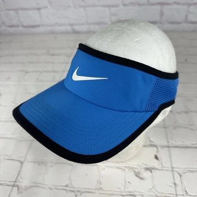 Nike Featherlight Dri-Fit Para mujeres Azul Visera Sombrero Golf Tenis Pickleball Correr Foto 1 de 4
