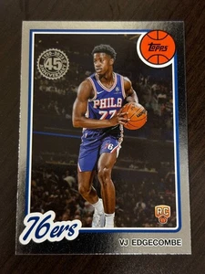 2025-26 Topps NBA Flagship VJ Edgecomb 45th Anniversary Rookie RC - 76ers - Picture 1 of 2