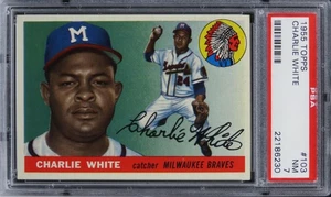 1955 Topps Charlie White #103 PSA 7 NM - Picture 1 of 2