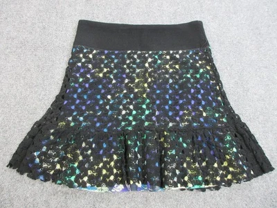 Falda Free People Mujer Mediana Encaje Superposición Floral Forrada Pull On Lana Boho Foto 1 de 4