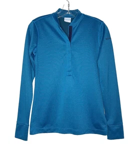 Pullover Columbia para mujer pequeño azul 1/2 capa base a presión manga larga exterior - Imagen 1 de 10