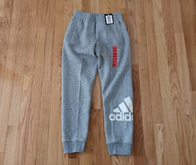 NWT Adidas Youth Jogger Teen Gray Cotton Blend Boy Girl Active Pants Sweatpants - Image 1 of 3