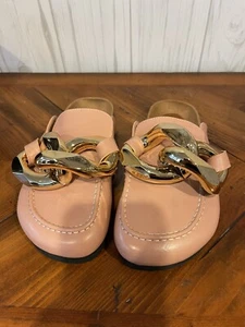 Sexy Damenschuhe Clogs Gold Ketten Gr. 7/37 - Bild 1 von 8