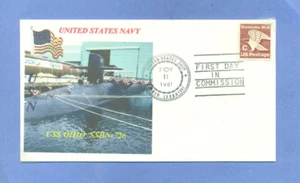 USS OHIO SSBN-726 Ballistische Rakete U-Boot Farbfoto Erster Tag in Kommission - Bild 1 von 1