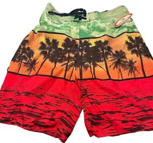 U.S. Apparel Swim Trunk Men's Large Multicolor NWT Drawstring Lightweight - Picture 1 of 4
