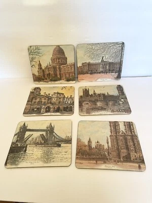 R. Standish Sweeney London Table Mats Landmarks Set Of 6 Table Vintage 1960’s - Image 1 of 4