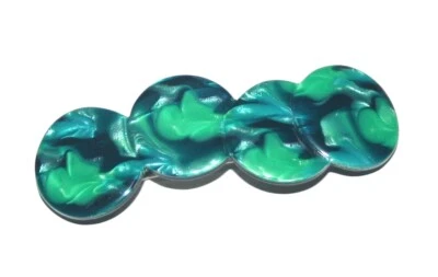 Joined Oval Circle Barrette Hair Clip Prom Formal Women Boho Chic Made in Italy - Image 1 of 4