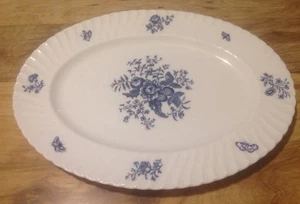 ROYAL WORCESTER BLUE SPRAYS PATTERN LARGE PLATTER - Picture 1 of 4