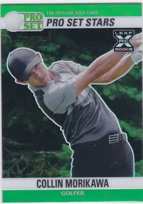 2021 Pro Set Sports Metal Stars Green Prism #9 Collin Morikawa - Rookie RC 9/10 - Image 1 of 2