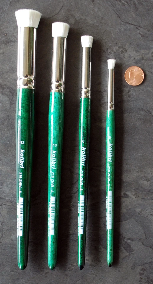 Kolibri Serie 218 Trockenmalpinsel synt. Ziegenhaar sehr weich Größe 6 - 12