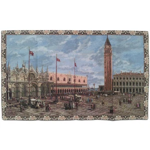 Arazzo PIAZZA SAN MARCO VENEZIA cm 108 x 65 di produzione artigianale NUOVO - Foto 1 di 3
