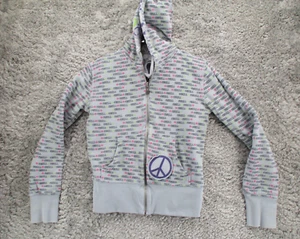 O'Neill Peace Youth Small Girl's Reversible Hooded Full Zipper Hoodie - Picture 1 of 10