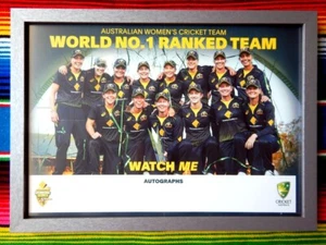 Framed 2020 WOMEN'S T20 CRICKET WORLD CUP Poster AUSTRALIA - Ellyse Perry - Picture 1 of 3