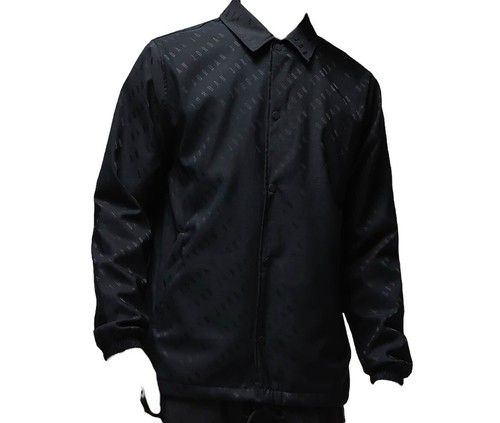 Giacca Coach Air Jordan Essentials Uomo Taglia M Nera Stampa Tono su Tono