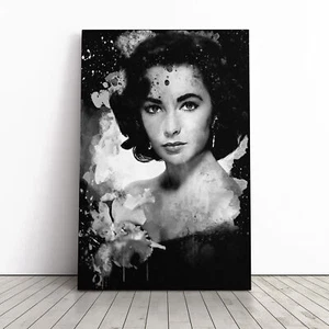 Quadro su tela arte murale Elizabeth Taylor n. 1 stampa poster incorniciata - Foto 1 di 6