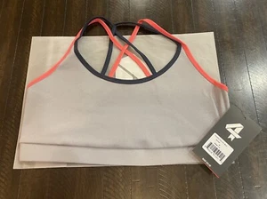 Reggiseno sportivo Fourlaps donna Vitality argento allenamento taglia media nuovo con etichette - Foto 1 di 3