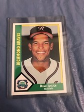 1990 Richmond Braves Dave Justice Minor League Rookie Atlanta Braves  1.00 Shipp