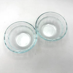 Set of 2 Pyrex Custard Desert Bowls Glass Scalloped Edge - Picture 1 of 7