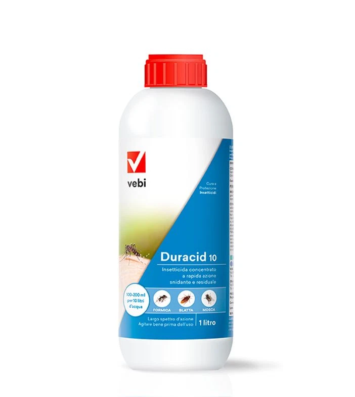 Vebi DURACID 10 Insetticida concentrato azione rapida zanzare formiche 1 LT