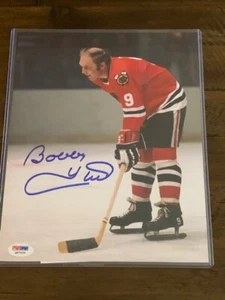 FOTO 8x10 autografiada por Bobby Hull PSA autenticada - Imagen 1 de 1