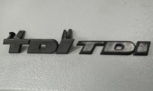 VW MK3 'TDI' Badge Emblem Logo Jetta Grill Diesel & Trunk Emblem 1HM853679K - Picture 1 of 3