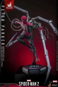Spider-Man Peter Parker Advanced Suit 2.0 Action Figure Hot Toys Sideshow VGM66 - Foto 1 di 8