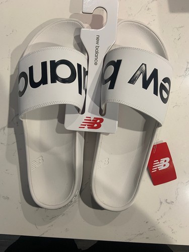 New Balance 200 SLIDES da uomo bianco nero taglia 15