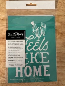 Chalk Couture Feels Like Home Chicken A Size Transfers Stencils 5x7 New Retired - Picture 1 of 1