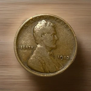 1913 1C BN Lincoln Wheat Cent - Picture 1 of 2