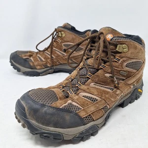 Merrell Moab 2 Mid Top Earth Brown Suede Hiking Shoes Waterproof Gorpcore Sz 13 - Picture 1 of 10