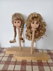 2 Puppenperücken Kunsthaar KU 25 - 27cm Blond - Bild 1 von 2