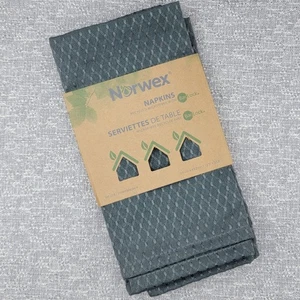 NEW Norwex Dark Gray Napkins Set of Four Recycled Microfiber BacLock Graphite - Picture 1 of 8