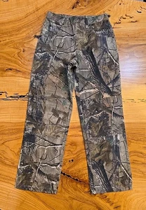Wrangler Realtree Camo Heavy Denim Jeans Double Knees, Youth Size 14 - Picture 1 of 12