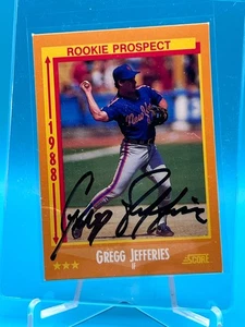 1988 Score Gregg Jefferies signed, autographed on card Rookie - Picture 1 of 2