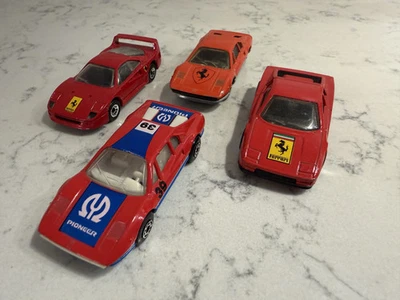 1985 VINTAGE MATCHBOX FERRARI COLLECTION, F40, 308, Testarossa, 4 CARS *RARE - Image 1 of 4