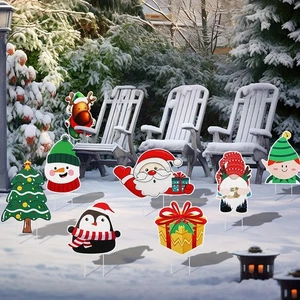 8 Stück/Set Weihnachtsdeko für den Außenbereich, Weihnachtsgartenschmuck - Bild 1 von 6