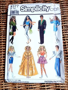 Vintage Simplicity Sewing Pattern 9194 Fashion Doll Clothes 11.5" Barbie Sindy - Picture 1 of 3