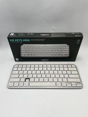 Logitech MX Keys Mini Minimalist Wireless Illuminated Keyboard -Pale Gray - Image 1 of 4