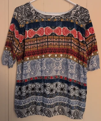 Para mujeres Joseph A What is Silk - De colección Suéter Tejido Cachemira Blusa Camisa Talla L Boho Foto 1 de 4