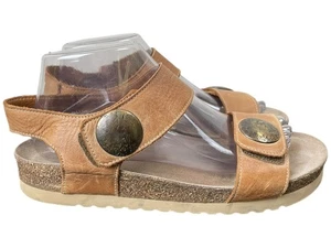 Taos Sandal Women Size 9-9.5 EU 40 Luckie Tan Slingback Casual Cork Boho Comfort - Picture 1 of 12