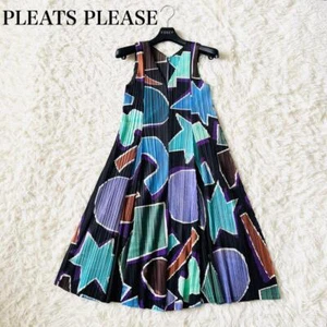 Pleats please Issey Miyake dress Multicolor size 2 - Picture 1 of 9