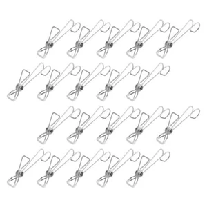 25 PCS Anti-slip Clothes Hanger Clip Multi-function Metal Traceless Clips - Picture 1 of 12